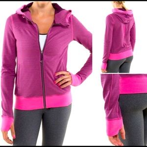 Lululemon Pink and Purple Striped Zip Up Hoodie 6